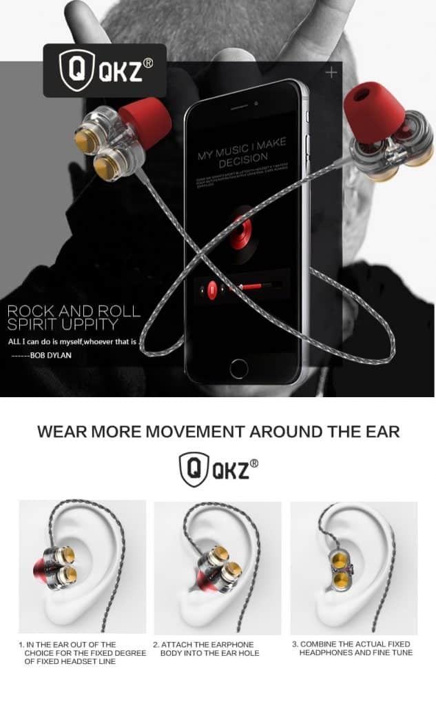 Casti QKZ KD7 in-ear Dual drive 4