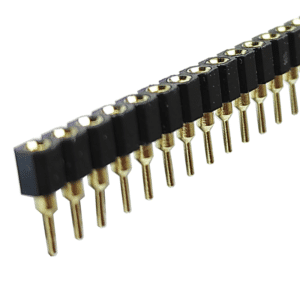 Pin header 1x40 female 2.54mm narrow profile gold plated