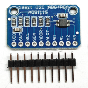 ADS1115 16 bitu I2C 4 kanālu analogā-digitālā pārveidotāja (ADC) modulis ar Rpi pastiprinātāju